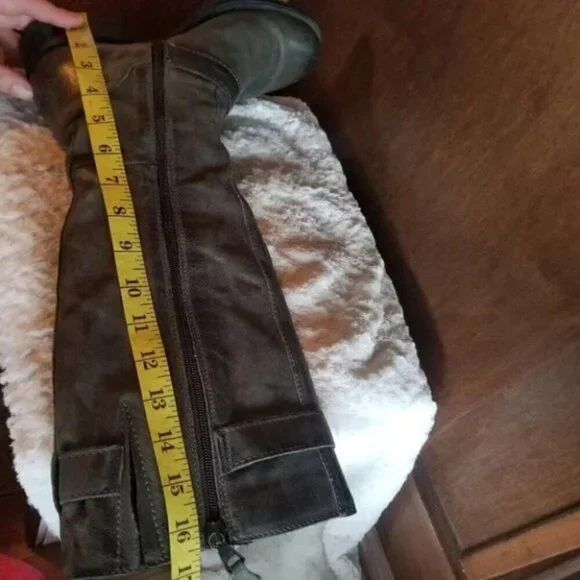 Mjus Renata 2 Leather Tall Boots Adjustable Wide Calf 38 - Picture 10 of 15